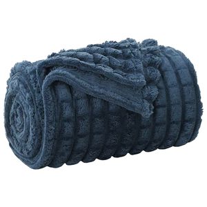 vidaXL Kastfilt M&ouml;rkbl&aring; 150 x 130 cm 0.5 kg Fleece