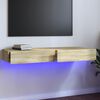 vidaXL Tv-b&auml;nk med LED-belysning sonoma-ek 120x35x15,5 cm