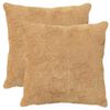 vidaXL Kudd&ouml;verdrag 2 st HEERLEN Taupe 65 x 65 cm Faux Kaninp&auml;ls
