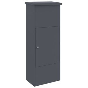 vidaXL Paketbox med lagring med l&aring;s Antracit 44,5 x 29 x 110,5 cm St&aring;l
