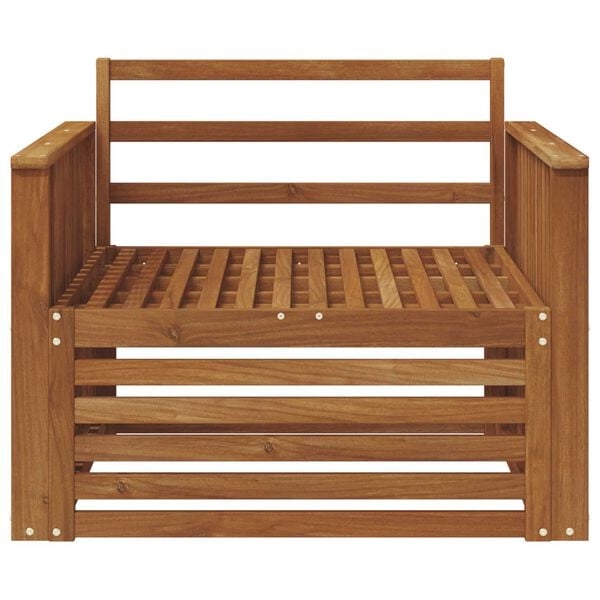 vidaXL 2 Stycke Sofa med armst&ouml;d Massivt Akaciatr&auml; Naturf&auml;rg