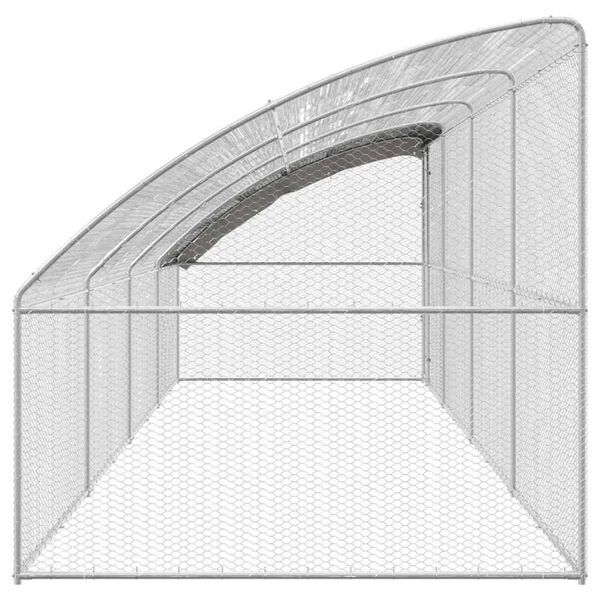 vidaXL H&ouml;nshus 4 pcs Silver 800 x 200 x 200 cm St&aring;l och PE