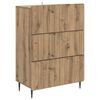 vidaXL L&aring;dans sk&aring;p 66 x 34,5 x 92 cm Konstruerat tr&auml; Artisan-ek