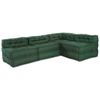 vidaXL Modulsofa enhet 4 pcs Gr&ouml;n Tyg