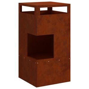 vidaXL Eldsk&aring;l Brun 50 x 50 x 100 cm V&auml;derbest&auml;ndig st&aring;l