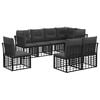 vidaXL Utomhussoffset Svart Polyester