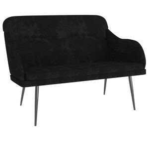 VidaXL B&auml;nk svart 110x76x80 cm sammet