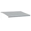 vidaXL Markis manuellt inf&auml;llbar antracit&vit 500x350 cm