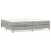 vidaXL Boxspring-s&auml;ngram ljusgr&aring; 200x200 cm tyg
