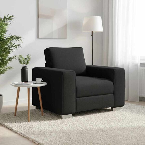 vidaXL Soffa Svart 100 x 77 x 82 cm tyg