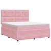 vidaXL Kontinentals&auml;ng med madrass Rosa 140 x 190 cm Sammet