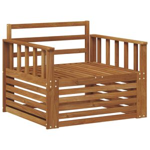 vidaXL 2 Stycke Sofa med armst&ouml;d Massivt Akaciatr&auml; Naturf&auml;rg