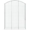 vidaXL Gabion bågformad 150x50x180/200 cm galvaniserat järn