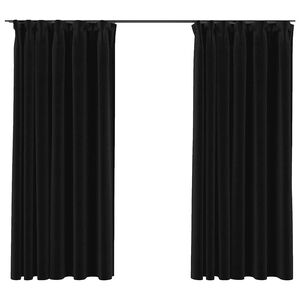 vidaXL M&ouml;rkl&auml;ggningsgardiner med krokar 2 st antracit 140x175 cm