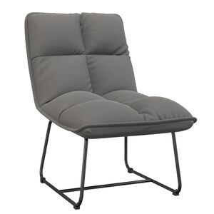 vidaXL Vilstol med metallram ljusgr&aring; sammet