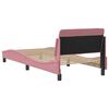 vidaXL Bed Frame with Headboard "Dover" Pink 90x200 cm Velvet