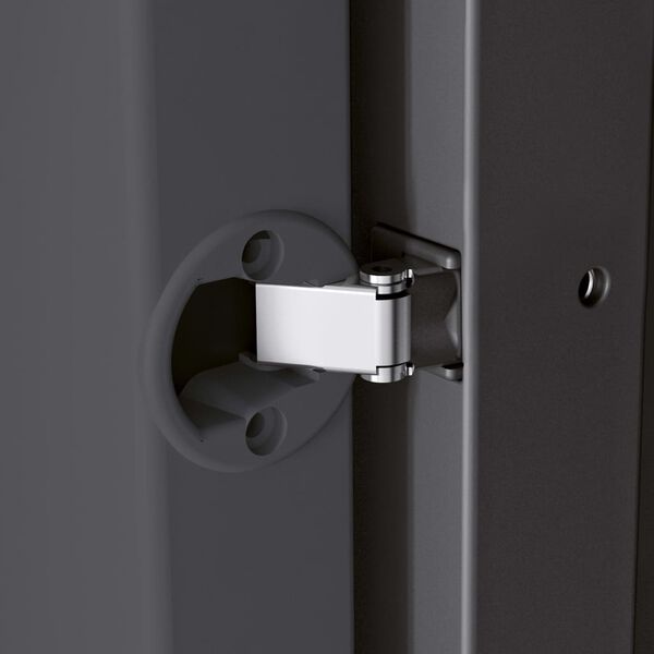 Keter Lågt förvaringsskåp Garage XL svart och silver 99 cm