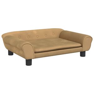 vidaXL Hundb&auml;dd brun 70x48x22 cm sammet