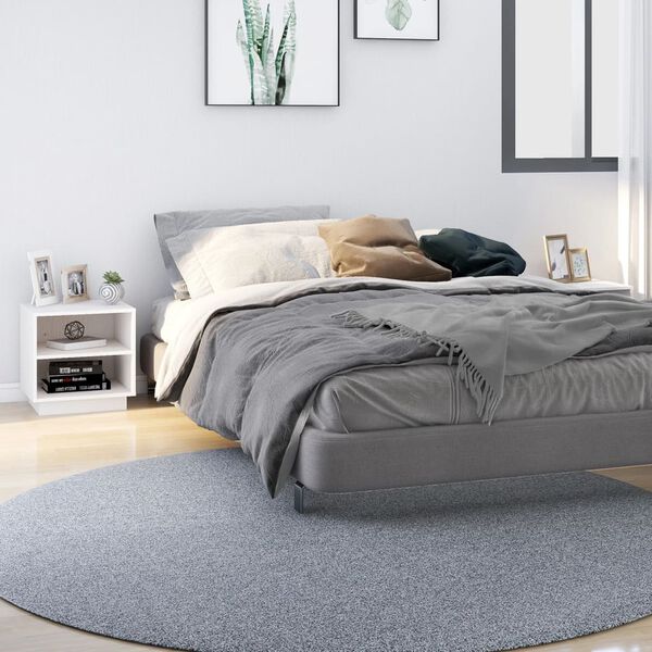 vidaXL Sängbord 2 st vit 40x34x40 cm massiv furu