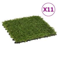 vidaXL Konstgräsplattor 11 st grön 30x30 cm
