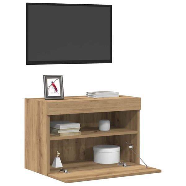 vidaXL TV Vägghylla 2 pcs artisan ek 60 x 30 x 40 cm Konstruerat trä