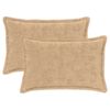vidaXL Kudd&ouml;verdrag 2 st HOUTEN Gr&auml;ddvit 50 x 70 cm Faux Kaninp&auml;ls