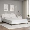 vidaXL Bed Frame "Viana" without Mattress White 160x200 cm Faux Leather