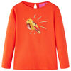 T-shirt med l&aring;nga &auml;rmar f&ouml;r barn m&ouml;rk orange 116