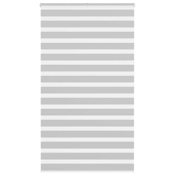 vidaXL Rullgardin zebra ljusgr&aring; 125x200 cm tyg bredd 120,9cm polyester