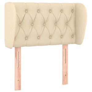 vidaXL S&auml;nggavel med kanter gr&auml;ddvit 83x23x78/88 cm tyg