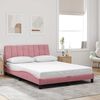 vidaXL Bed Frame without Mattress "Hanko" Pink 140x190 cm Velvet