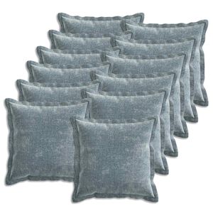 vidaXL Kudd&ouml;verdrag 12 pcs HOUTEN Ljusbl&aring; 40 x 40 cm Chenilletyg