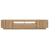 vidaXL TV-b&auml;nk med LED-lampor artisan ek 200x35x40 cm konstruerat tr&auml;