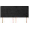 vidaXL S&auml;nggavel med kanter svart 163x16x118/128 cm sammet