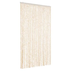 vidaXL Insektsgardin beige och vit 100x220 cm chenille