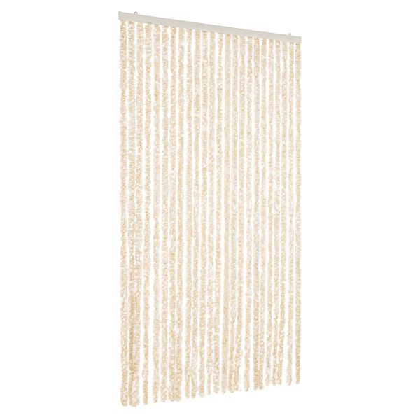 vidaXL Insektsgardin beige och vit 100x220 cm chenille