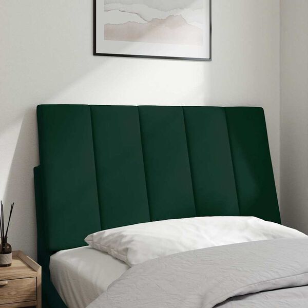 vidaXL Headboard Cushion "Hanko" Dark Green 90 cm Velvet