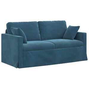 vidaXL Soffa Bl&aring; 158 x 78 x 80 cm Sammet