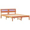 vidaXL S&auml;ngram med huvudgavel Vaxbrun 120 x 190 cm Massiv furu