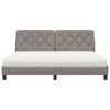 vidaXL Bed with Mattress Taupe 180x200 cm Fabric