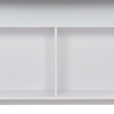vidaXL Barbord med 2 bordsskivor vit 130x40x120 cm