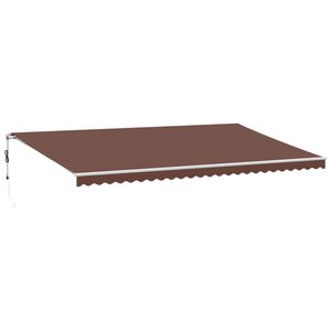 vidaXL Markis automatiskt inf&auml;llbar brun 600x350 cm
