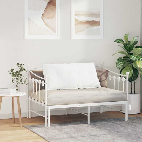 vidaXL Ryggkudde Vit 100 x 19 x 50 cm tyg