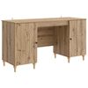 vidaXL Skrivbord Artisan-ek 142,5 x 50 x 75 cm Konstruerat tr&auml;