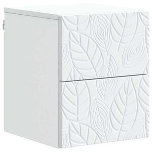 vidaXL V&auml;ggmonterat S&auml;ngbord Vit 34,5 x 33 x 40 cm Konstruerat tr&auml;