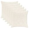 vidaXL Kudd&ouml;verdrag 6 st HOUTEN Vit 55 x 55 cm Faux Kaninp&auml;ls