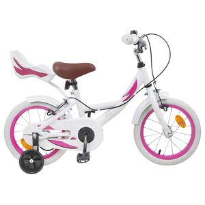 vidaXL Barncykel 16 Tum f&ouml;r 4-6 &aring;r gamla Vit