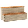vidaXL Badtunna Step beige 100x50x50,5cm konstrotting och solid akacia