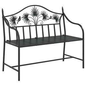 vidaXL Tr&auml;dg&aring;rdsb&auml;nk Svart 104 x 52,5 x 89 cm St&aring;l