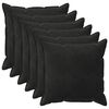 vidaXL Kudd&ouml;verdrag 6 st HOUTEN Svart 70 x 70 cm Sammet